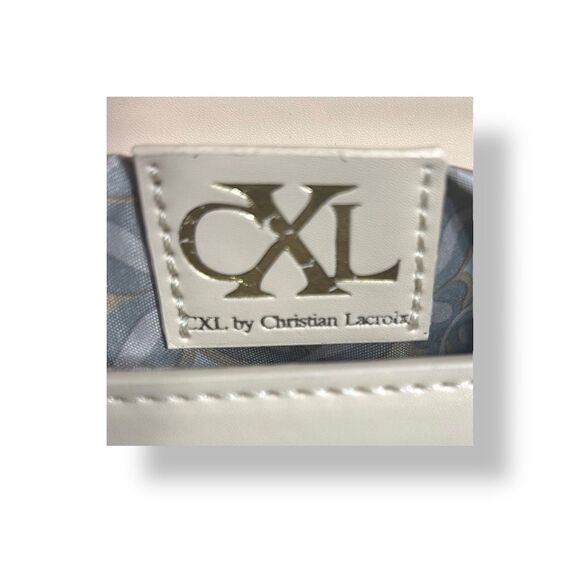 New CXL by Christian Lacroix Laine Panna Cotta Beige Matte Patent Crossbody Bag - Picture 9 of 11